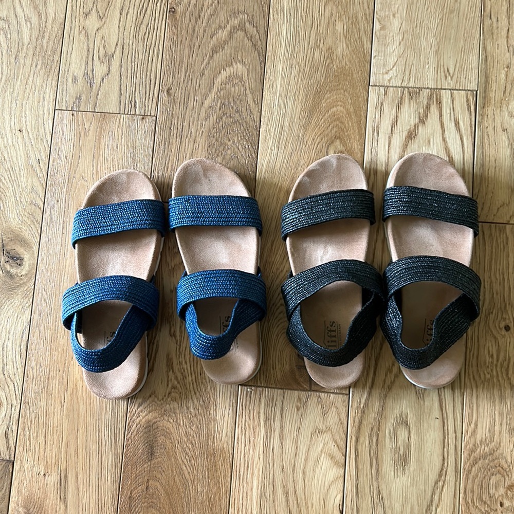 Cliffs blue and black sandals size 7